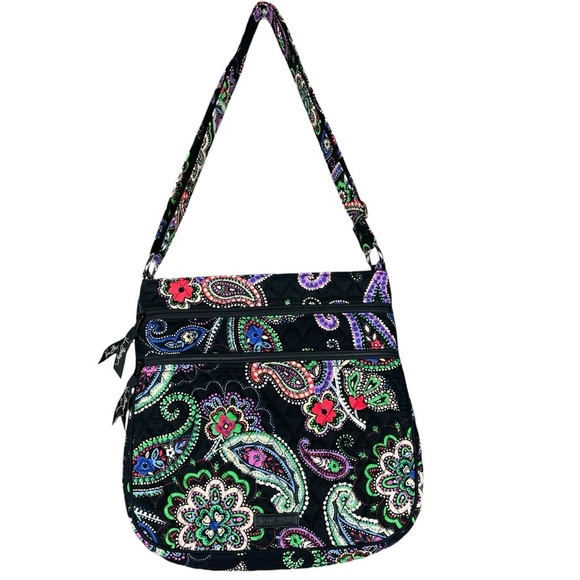 Vera Bradley Crossbody Bag Hipster Kiev Paisley Floral Adjustable Strap Pockets - Picture 1 of 16
